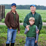 Three generations of farm family