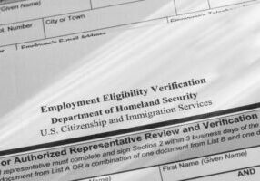 Employment eligibility verification form I-9 form