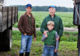 Three generations of farm family